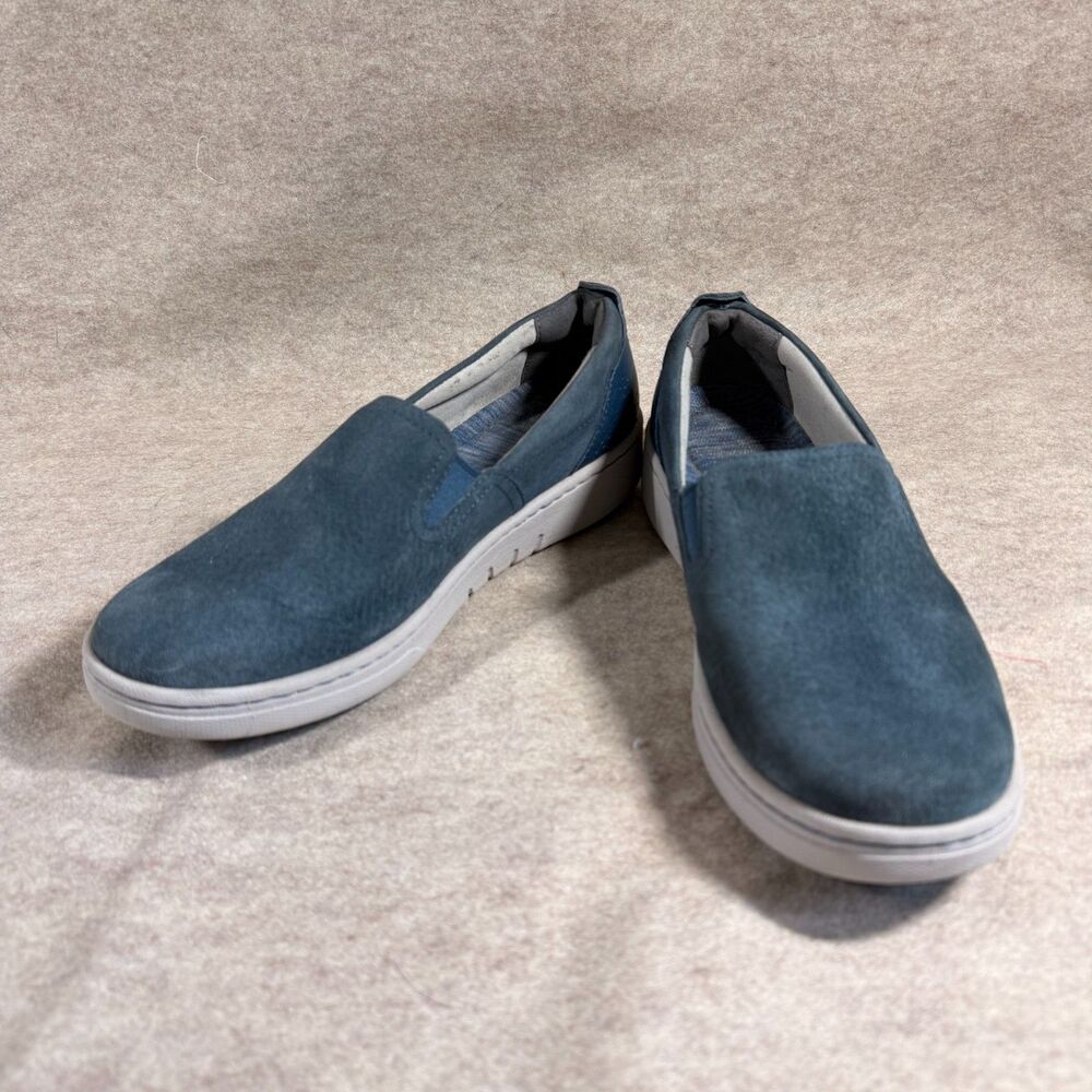 Dansko Belle slip on shoes womens 38 blue suede comfort walking casual sneaker